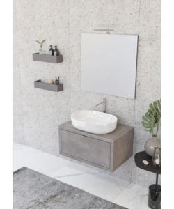 Mobile bagno "tintoretto" cemento, 80 cm